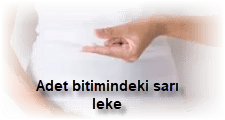 Adet bitimindeki sari leke