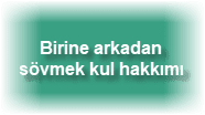 Birine arkadan sovmek kul hakkimi