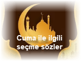 Cuma ile ilgili secme sozler