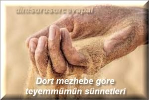 Dort mezhebe gore teyemmumun sunnetleri