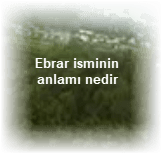 Ebrar isminin anlami nedir