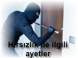 Hirsizlik ile ilgili ayetler