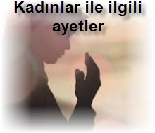 Kadinlar ile ilgili ayetler