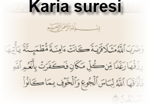 Karia suresi