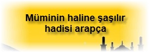 Muminin haline sasilir hadisi arapca