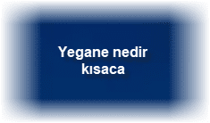 Yegane nedir kisaca