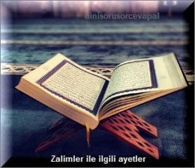 Zalimler ile ilgili ayetler