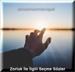 Zorluk Ile Ilgili Secme Sozler