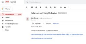 uyelik nayi icin mail adresi