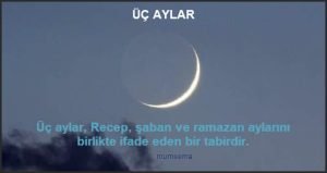 Uc aylar Recep saban ve ramazan aylarini birlikte ifade eden bir tabirdir