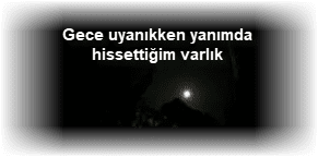 Gece uyanikken yanimda hissettigim varlik