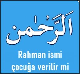 Rahman ismi caiz mi