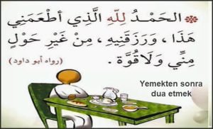 Yemekten sonra dua etmek