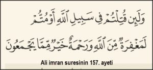 Ali imran suresinin 157. ayeti