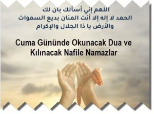 Cuma Gununde Okunacak Dua ve Kilinacak Nafile Namazlar