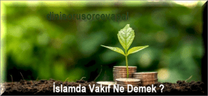 Islamda Vakif Ne Demek