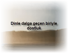 Dinle dalga gecen biriyle dostluk