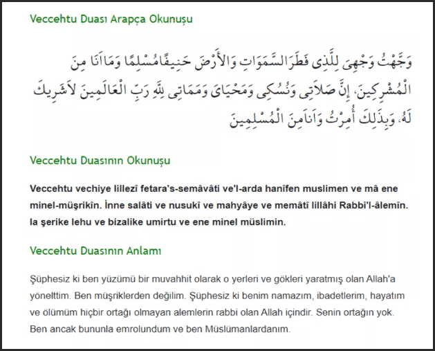 Veccehtu Duasi Okunusu Veccehtu Duasi Arapca Yazilisi Okunusu ve Anlami Nedir