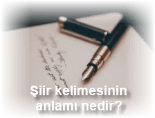 Siir kelimesinin anlami nedir