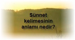 Sunnet kelimesinin anlami nedir