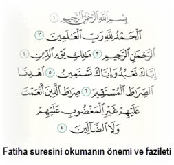 Fatiha suresini okumanin onemi ve fazileti