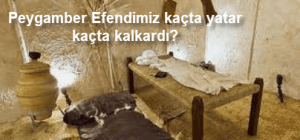 Peygamber Efendimiz kacta yatar kacta kalkardi