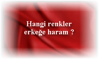 Hangi renkler erkege haram 1