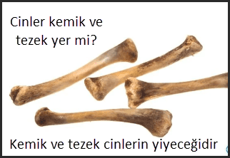 Kemik ve tezek cinlerin yiyecegidir