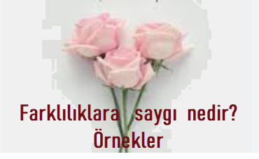 Farkliliklara saygi nedir Ornekler