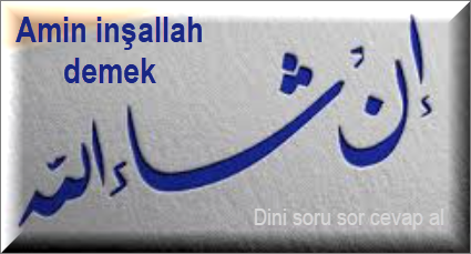 Amin insallah demekdogru mu