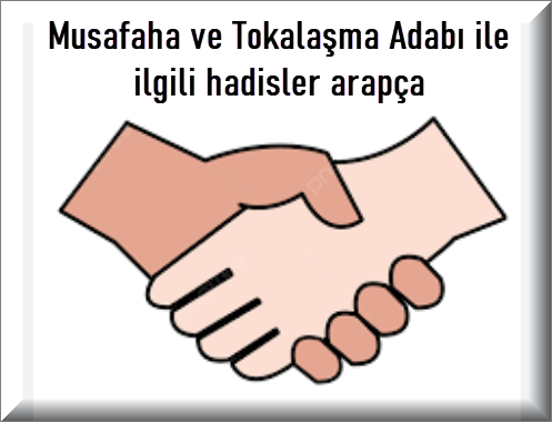 Musafaha ve Tokalasma Adabi ile ilgili hadisler arapca